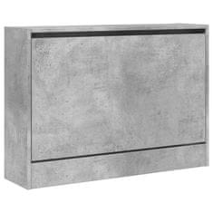 Greatstore Botník betonově šedý 80 x 21 x 57 cm kompozitní dřevo