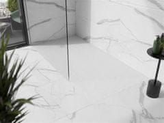 Mexen Stone+ obdélníková sprchová vanička 200 x 90, bílá, mřížka bílá (44109020-W)