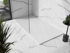 Mexen Stone+ obdélníková sprchová vanička 200 x 90, bílá, mřížka bílá (44109020-W)