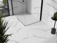 Mexen Stone+ obdélníková sprchová vanička 120 x 100, bílá, mřížka bílá (44101012-W)