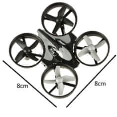 INTEREST Mini dron s režimem akrobacie na dálkové 8x8cm.