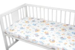 Baby Nellys Prostěradlo do postýlky bavlna Premium, Dreams Koala, modré, 140x70 cm