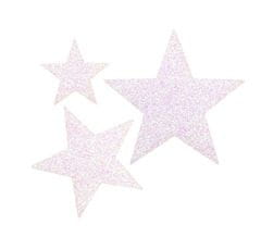 PRYM Nášivka hvězdičky, samolepicí/nažehlovací, bílá lesklá