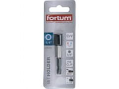 Fortum Držák hrotů do vrtačky, 1/4"x60mm, Fix-Clip, CrV