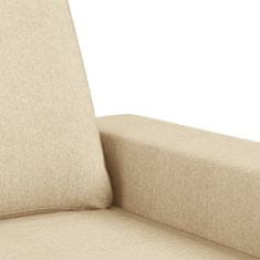 Vidaxl 3dílná sedací souprava krémová textil