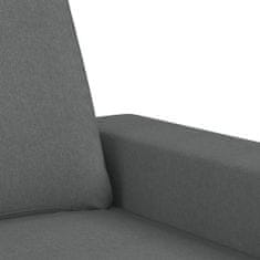 Vidaxl 3dílná sedací souprava tmavě šedá textil