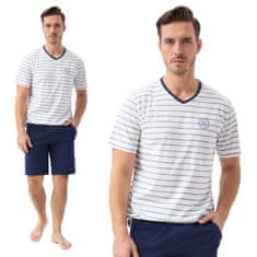 Luna Pánské pyžamo LUNA 802 blue striped navy M