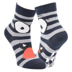 VIO  dětské barevné bavlněné elastické vzorované protiskluzové ponožky 8101924 3pack, modrá, 35-38