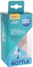 Canpol babies Antikoliková lahev EasyStart GOLD 120ml růžová