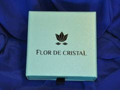 Flor de Cristal Stříbrné náušnice 7x10mm Kapka se zirkony- modré