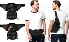 Camerazar Vojenský taktický sáček, odolný polyester 600D, rozměry 20x15x9 cm, pásek 60-120 cm