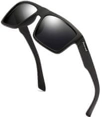 Camerazar Pánské polarizační sluneční brýle s UV-400 ochranou, vyrobené v Itálii, s kovovými panty