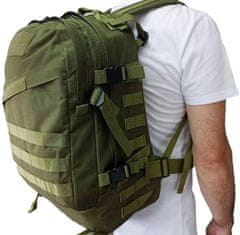 Camerazar Turistický batoh XL SURVIVAL, vojenský taktický styl, Polyester 600d, 45 litrů, voděodolný