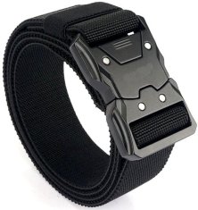 Camerazar Taktický Vojenský Opasek SURVIVAL Unisex, Černý, Polypropylenový Nylon, 38 mm Šířka