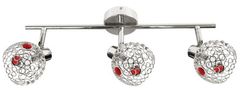 shumee ARON PÁSKOVÁ LAMPA 3X40W G9 CHROM CRYSTAL RED