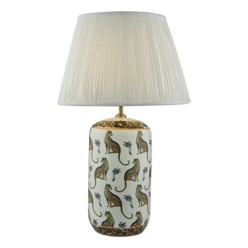 shumee Keramická stolní lampa Tigris White Leopard Motif Base Only