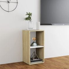 Vidaxl TV stolek bílý a dub sonoma 72 x 35 x 36,5 cm kompozitní dřevo