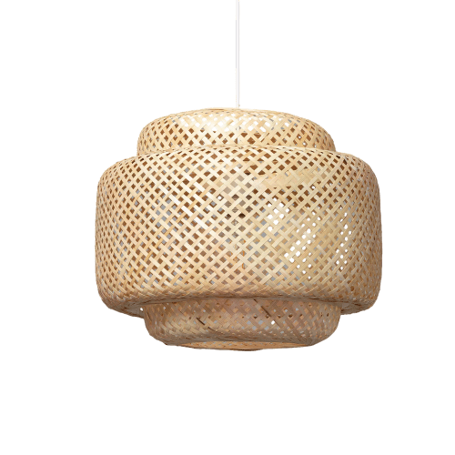 shumee Bambusová závěsná lampa Abruzzo Livia Boho 42cm E27