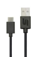 SEFIS nabíjecí datový kabel s konektory USB-A a USB-C 29cm černý