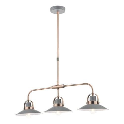 shumee Závěsné svítidlo Liden 3 Light Bar Pendant Graphite Copper