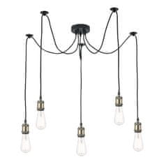 shumee Závěsné svítidlo Waco 5 Light Pendant Antique Brass Matt Black