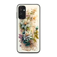 Mobiwear Prémiový lesklý kryt Glossy na mobil Samsung Galaxy A14 5G / LTE - G014G Krémové květy