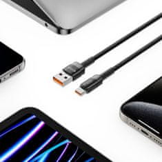 Tech-protect Ultraboost Evo kabel USB / USB-C 100W 5A 0.5m, černý