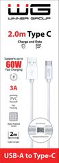 WG Datový kabel USB-A_type-C, 3 A, bílý, 2 m