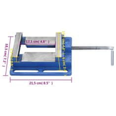 Vidaxl Svěrák pod sloupovou vrtačku modrý 121 mm litina