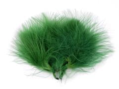 Kraftika 1sáček zelená tmavá peří marabu délka 5-12 cm, pírka péra