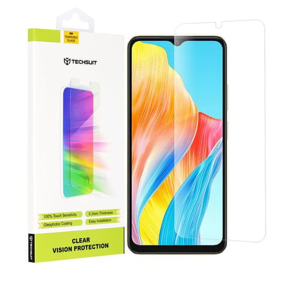 Techsuit ochranné sklo 9H pro Oppo A38/A18 - Transparentní KP30079