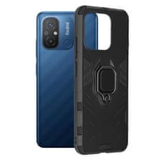 Techsuit Odolné Pouzdro Ring Armor Case pro Xiaomi Redmi 12C/Redmi 11A/Poco C55 - Černá KP30088