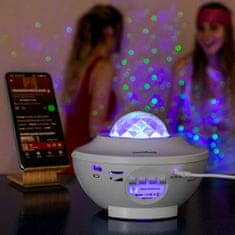 Northix Projektor hvězd s LED, Laser a BT-reproduktorem 