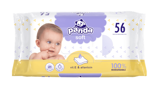 Panda Vlhčené ubrousky soft 1 x 56 ks