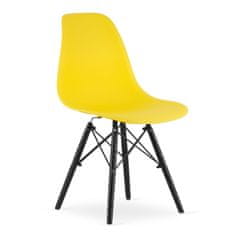 vyprodejpovleceni Žlutá židle YORK OSAKA s černými nohami