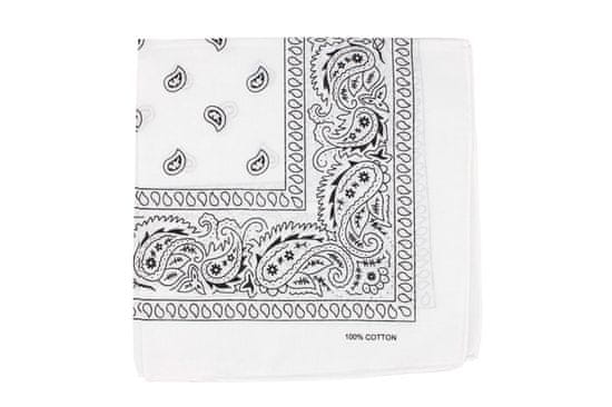 Aleszale Šátek Paisley bandana - bílý