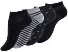 Vincent Creation® Vincent Creation Ponožky dámské kotníčkové DOT STRIPE - 4 páry, 35/38