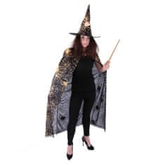 Rappa Dámský čarodějnický plášť s kloboukem a pavučinou (S-XL)