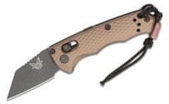 Benchmade 2950BK-1 PARTIAL IMMUNITY Dark Earth malý kapesní nůž 5 cm, černá, tmavě hnědá, hliník