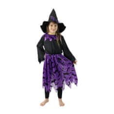 Rappa Dětský kostým Čarodějnice s netopýry a kloboukem (110-116)