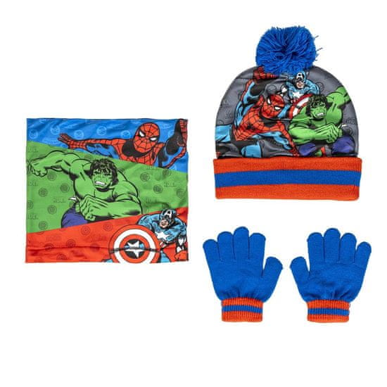 Artesania Cerda Cerda zimní set (čepice, nákrčník, rukavice) AVENGERS