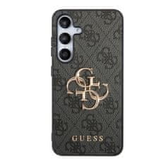 Guess  PU 4G Metal Logo Zadní Kryt pro Samsung Galaxy S24+ Grey