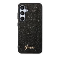 Guess  PC/TPU Glitter Flakes Metal Logo Zadní Kryt pro Samsung Galaxy S24 Black