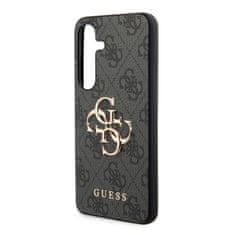 Guess  PU 4G Metal Logo Zadní Kryt pro Samsung Galaxy S24+ Grey