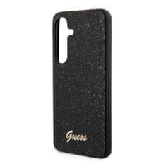 Guess  PC/TPU Glitter Flakes Metal Logo Zadní Kryt pro Samsung Galaxy S24 Black