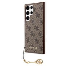 Guess  4G Charms Zadní Kryt pro Samsung Galaxy S24 Ultra Brown