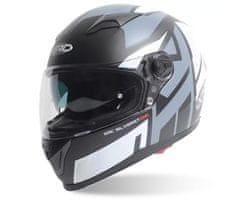 XRC Helma na motorku matt black/grey/white vel. XS