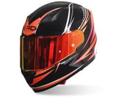 XRC Helma na moto Merchi R black/orange/grey vel. L