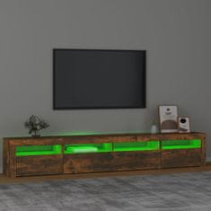 Vidaxl TV skříňka s LED osvětlením kouřový dub 240x35x40 cm