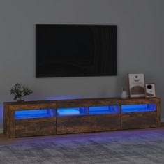 Vidaxl TV skříňka s LED osvětlením kouřový dub 210 x 35 x 40 cm